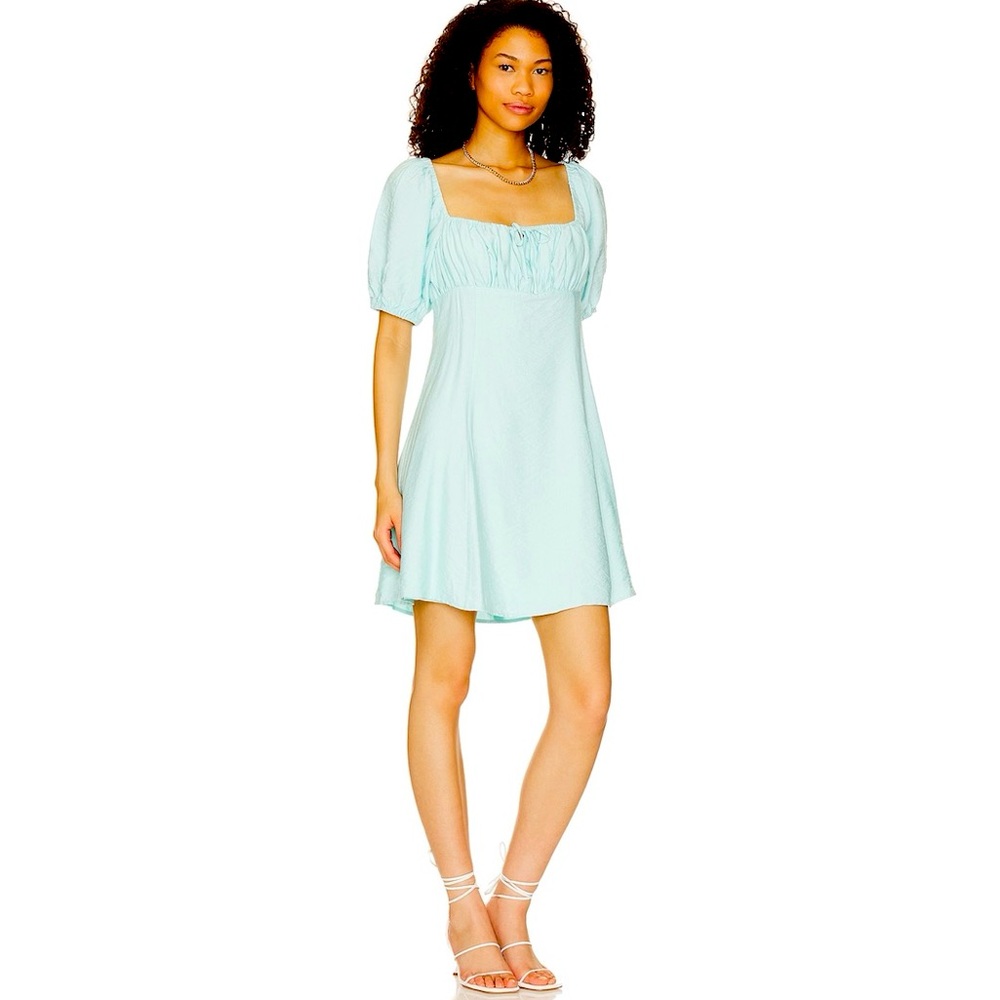 Tie Front Mini Dress in Oasis